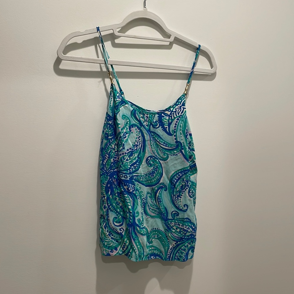 Lilly Pulitzer blue and green tank top